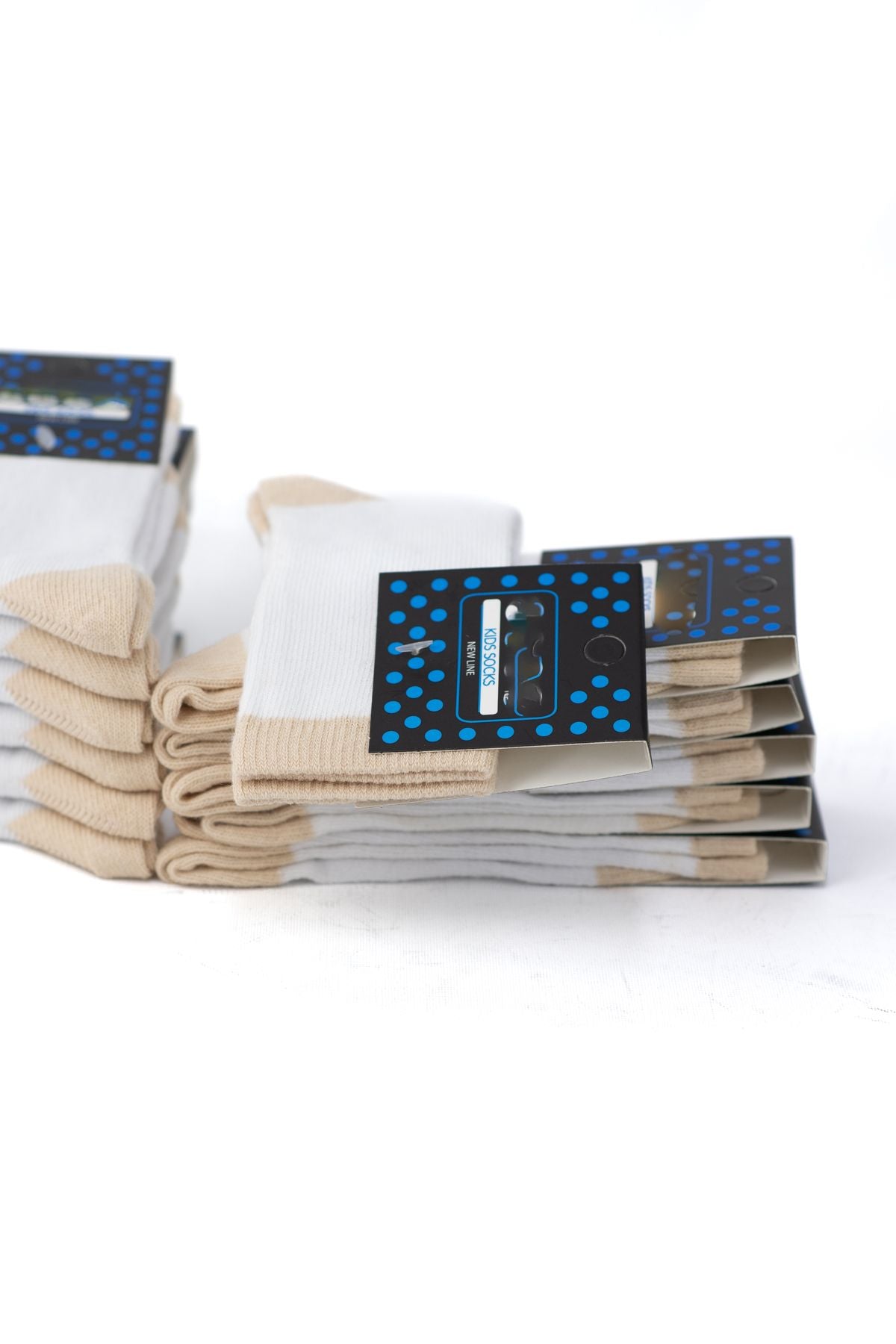 Erkek Çocuk Çift Renk 12 li Soket Çorap Pamuklu Örme Likralı Rahat Dikişsiz Burunlu